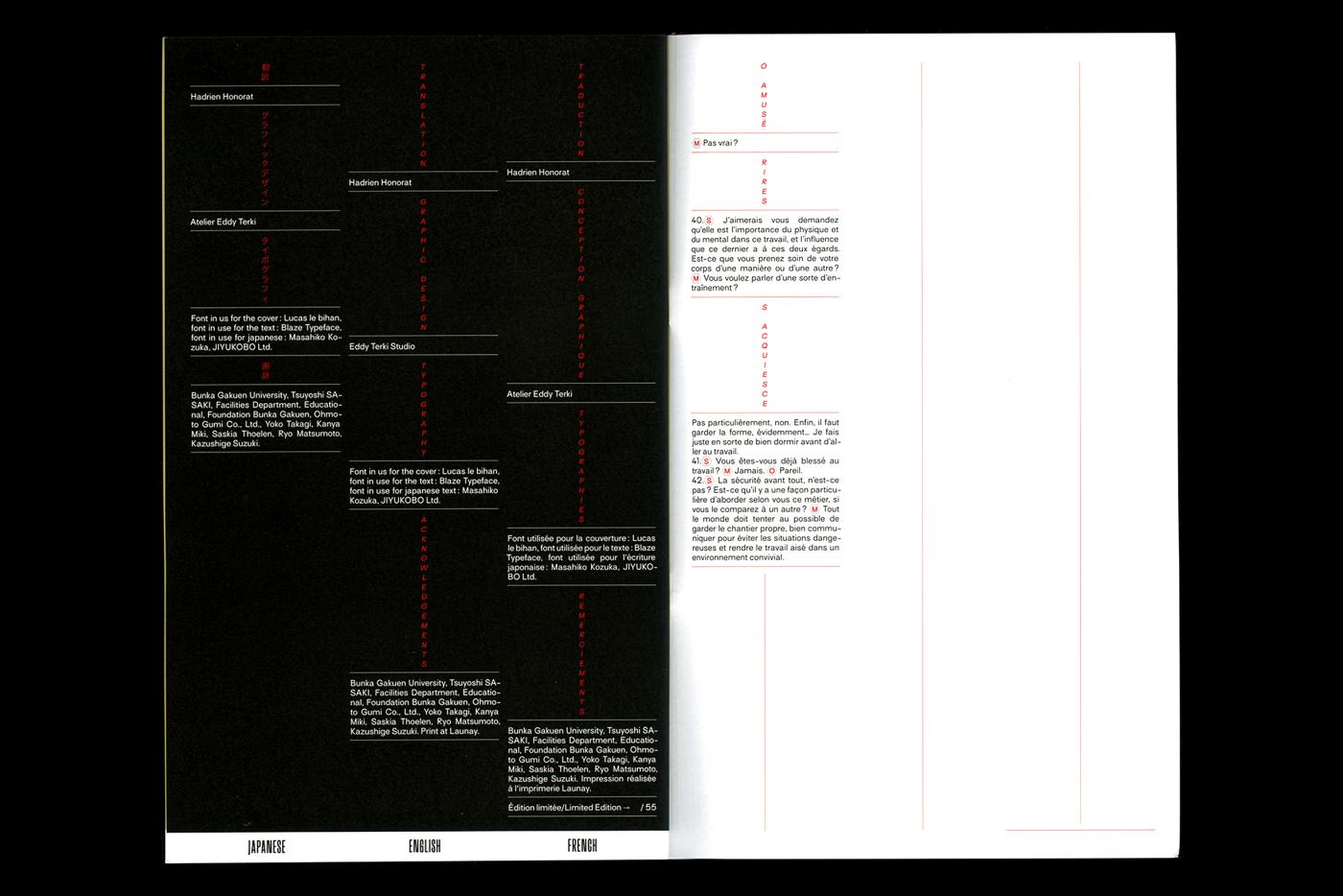 eddy terki atelier sidonie boiron japon workers graphique design fashion designer édition